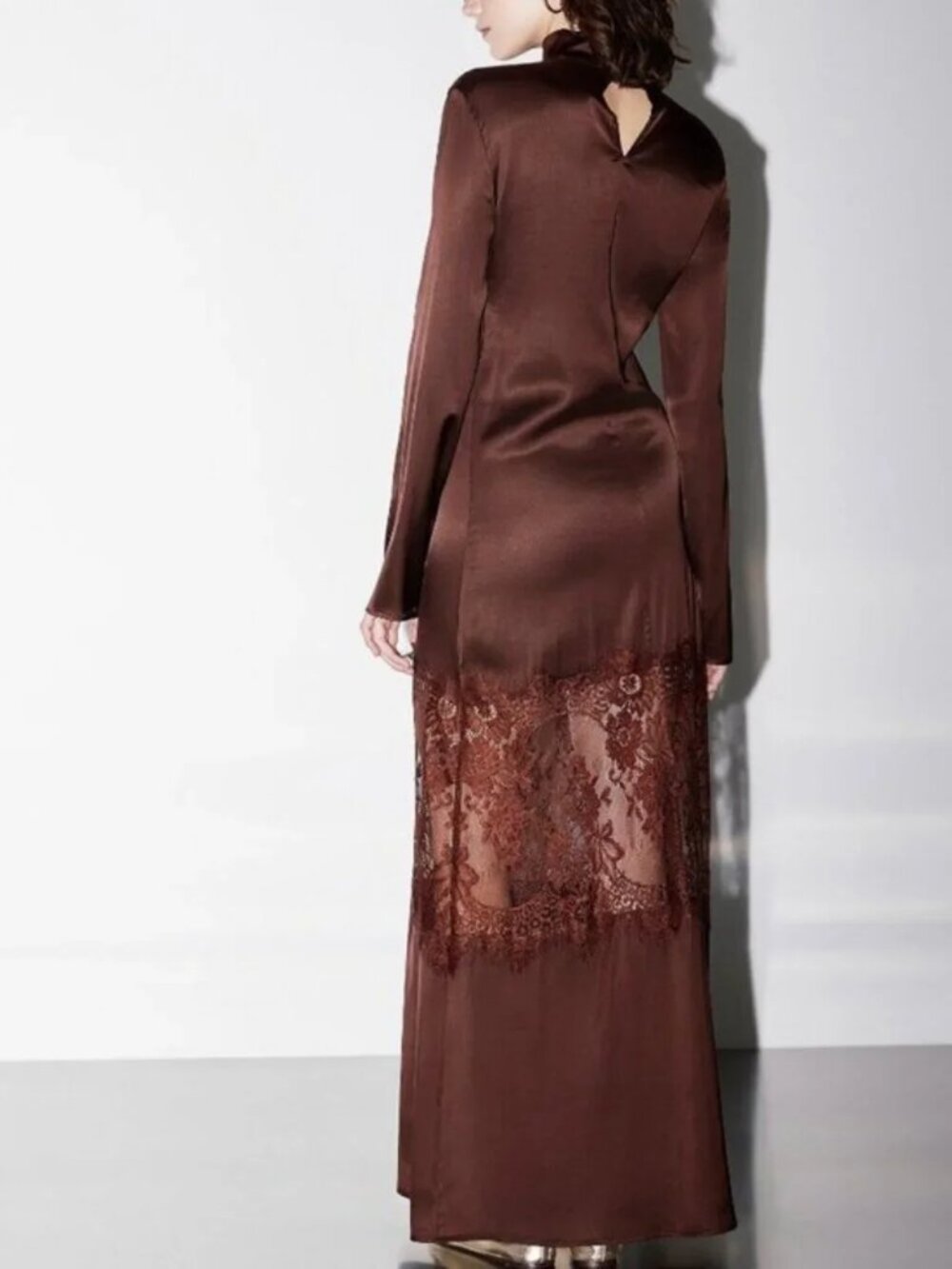 NWT Lace details satin maxi dress - Picture 3 of 3